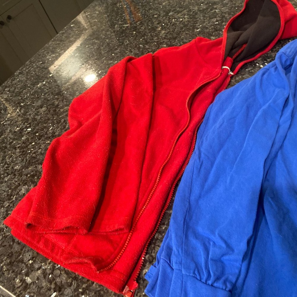 Bundle of Long sleeve T shirt and Fleece Hoodie